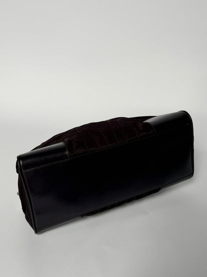 Prada Deep Eggplant Mini Bowler Bag