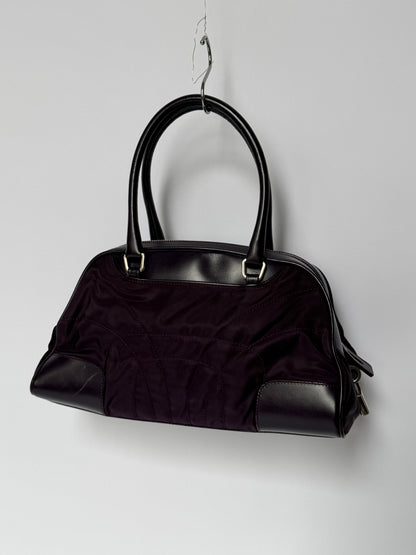 Prada Deep Eggplant Mini Bowler Bag