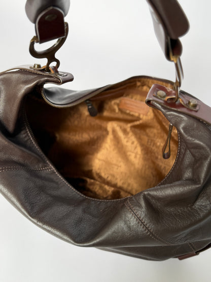 Italian Brown Leather Equestrian Bag