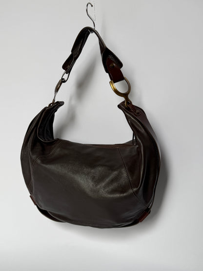 Italian Brown Leather Equestrian Bag