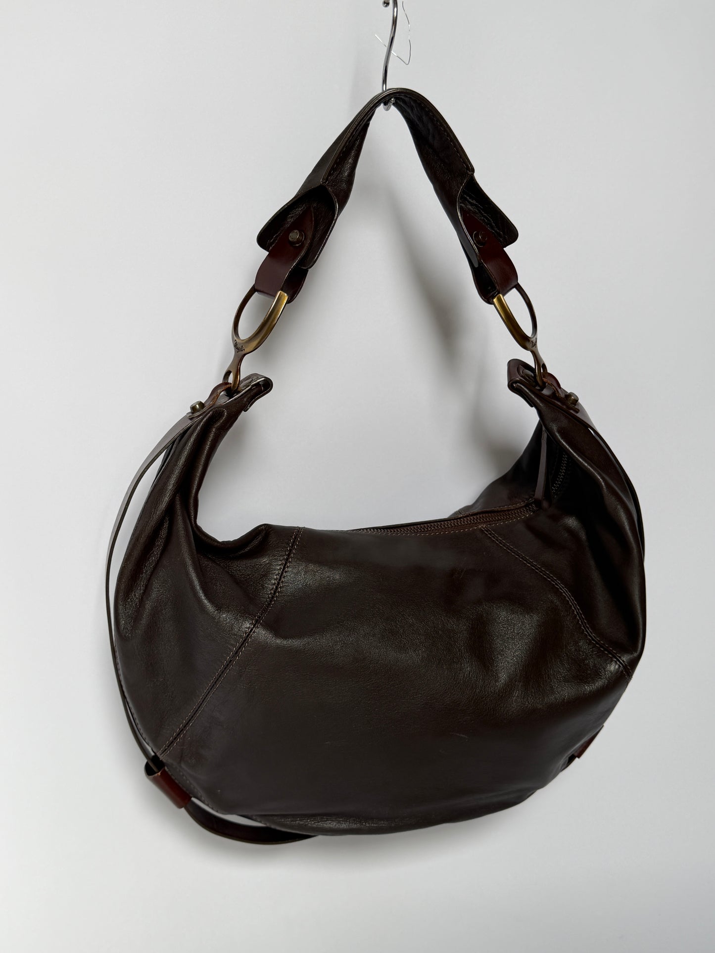 Italian Brown Leather Equestrian Bag