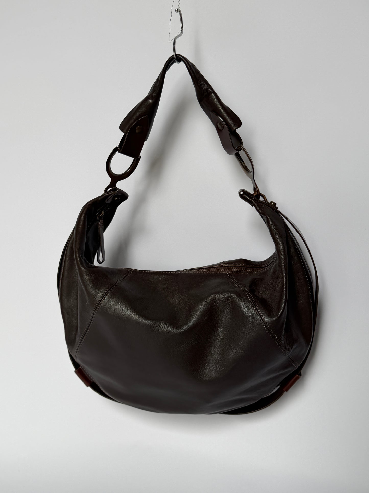 Italian Brown Leather Equestrian Bag