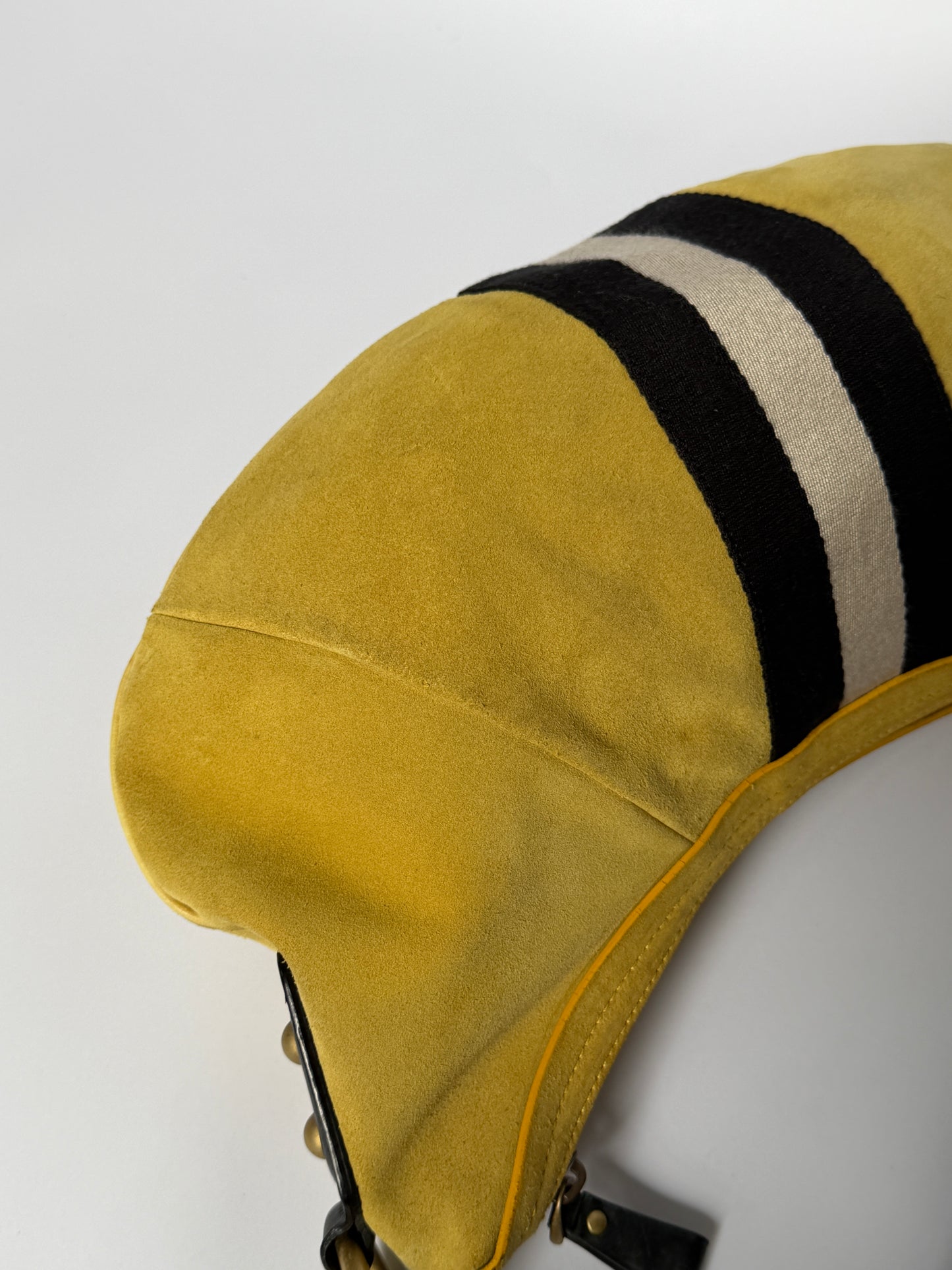 Bally Trainspotting Yellow Suede Hobo Bag