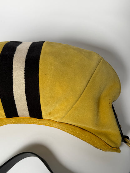 Bally Trainspotting Yellow Suede Hobo Bag