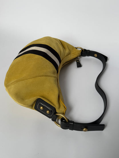 Bally Trainspotting Yellow Suede Hobo Bag