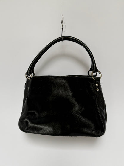 Vintage Black Pony Hair & Leather Bag
