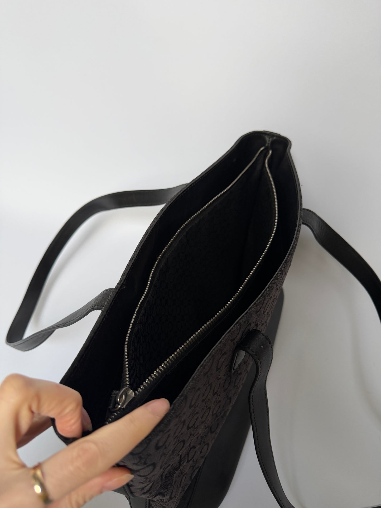 Vintage Céline Monogram Canvas & Leather Bag