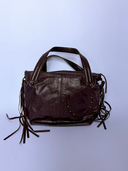 Dakota Japan Leather Horseshoe Fringe Bag