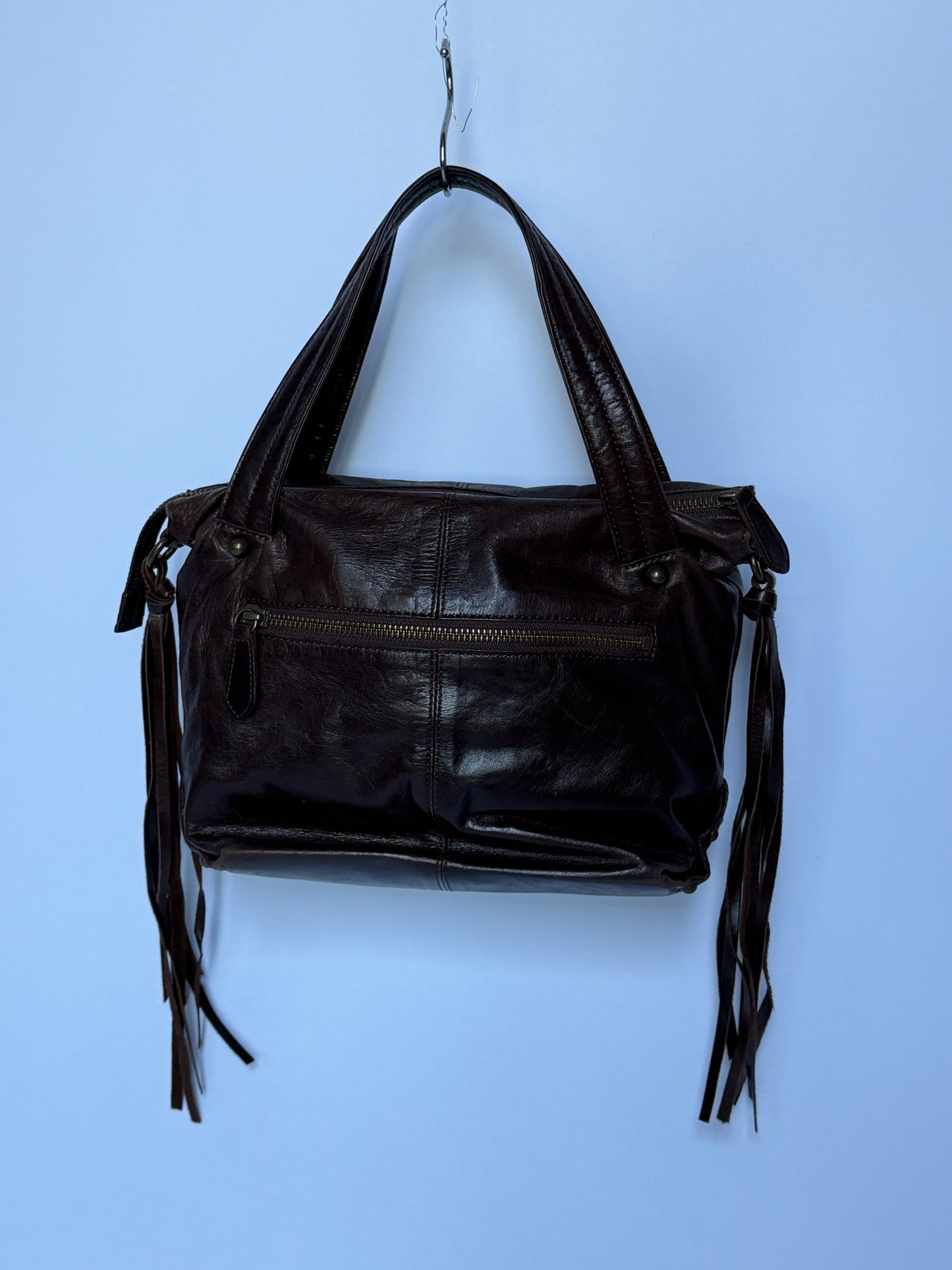 Dakota Japan Leather Horseshoe Fringe Bag