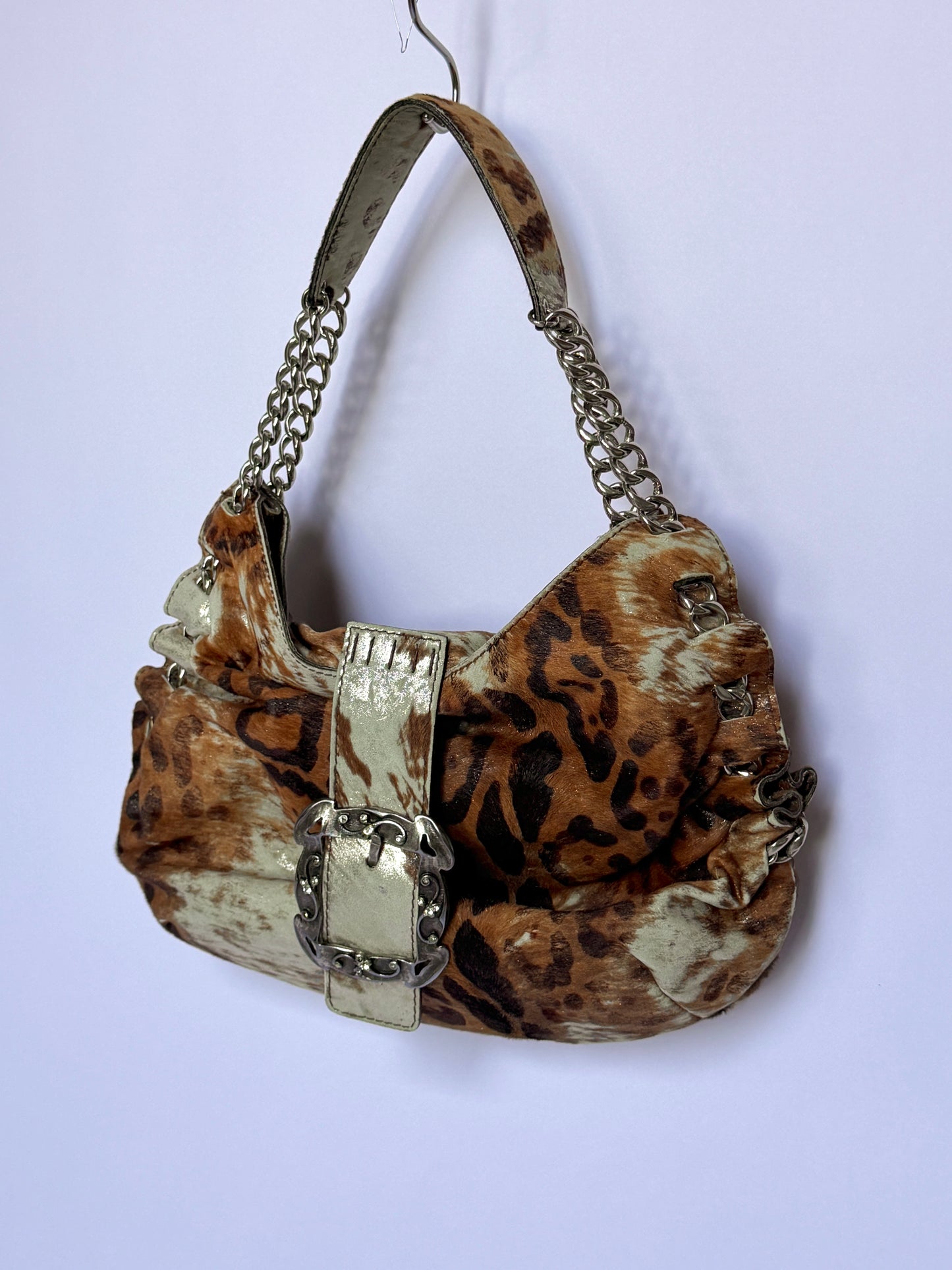 Italian Animal Print Chain Bag