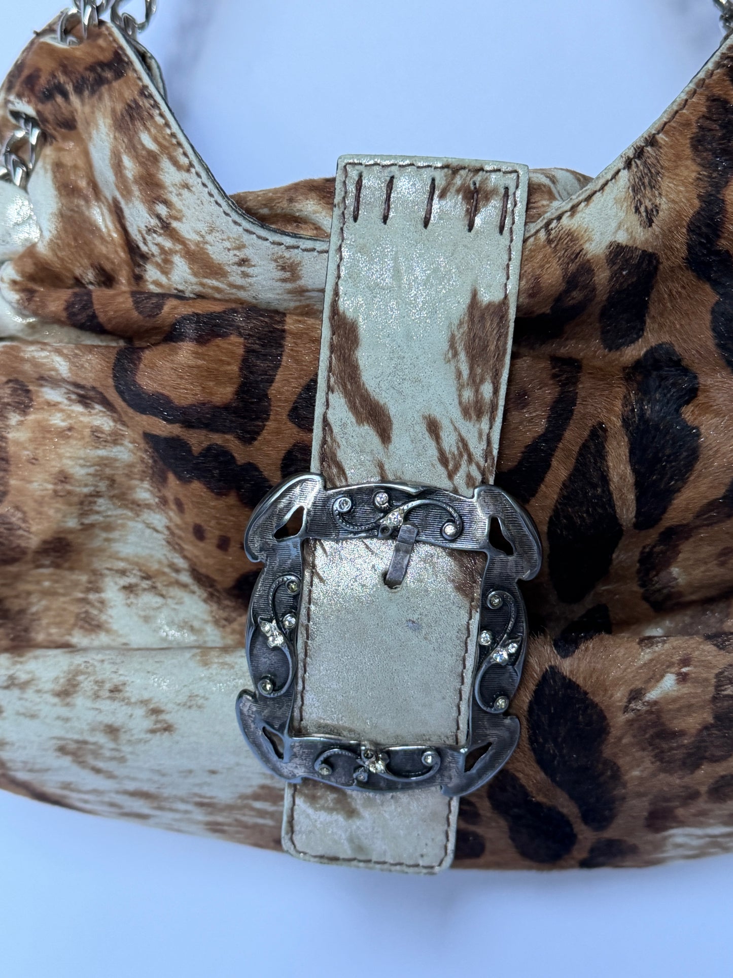 Italian Animal Print Chain Bag