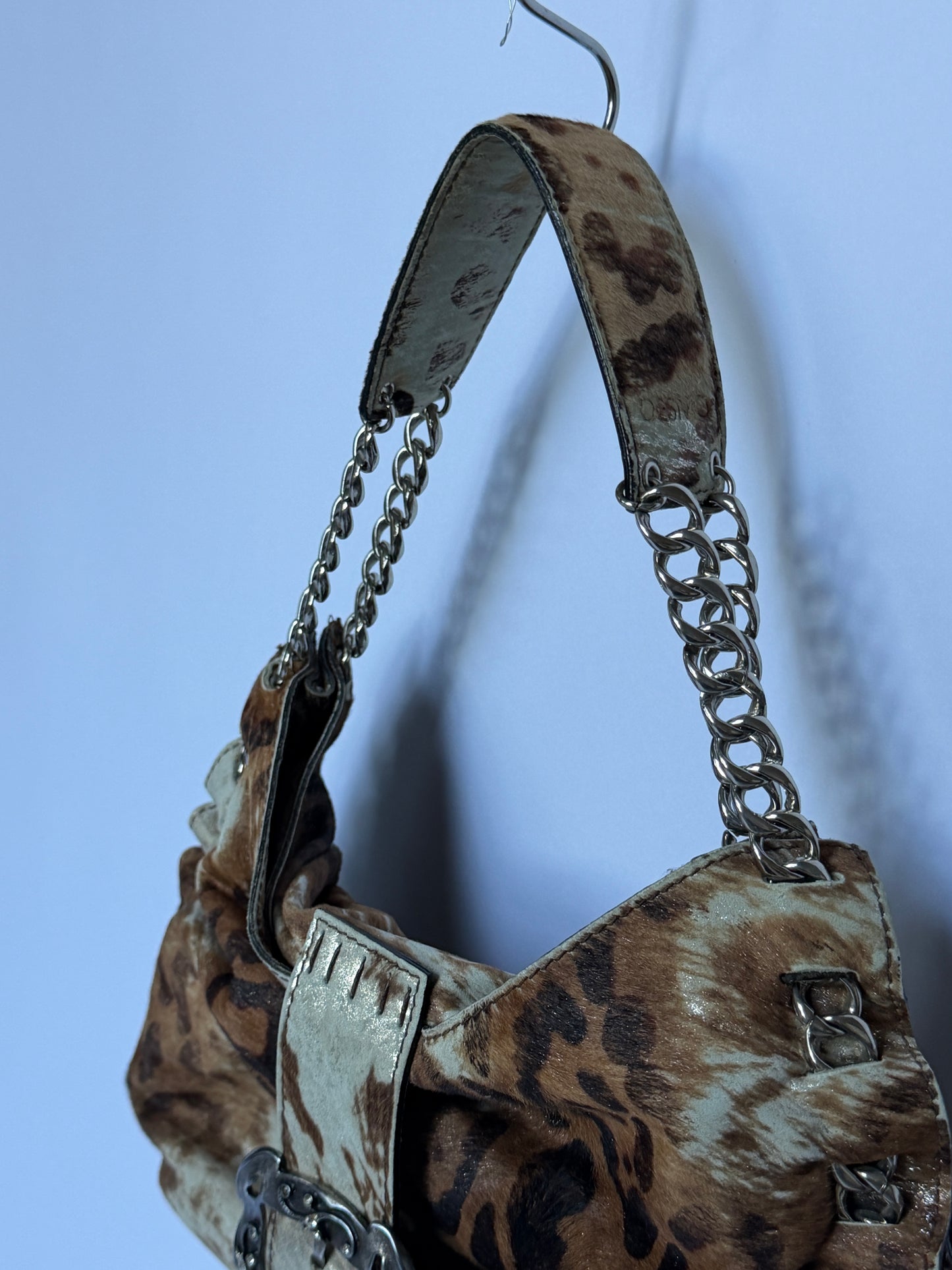 Italian Animal Print Chain Bag
