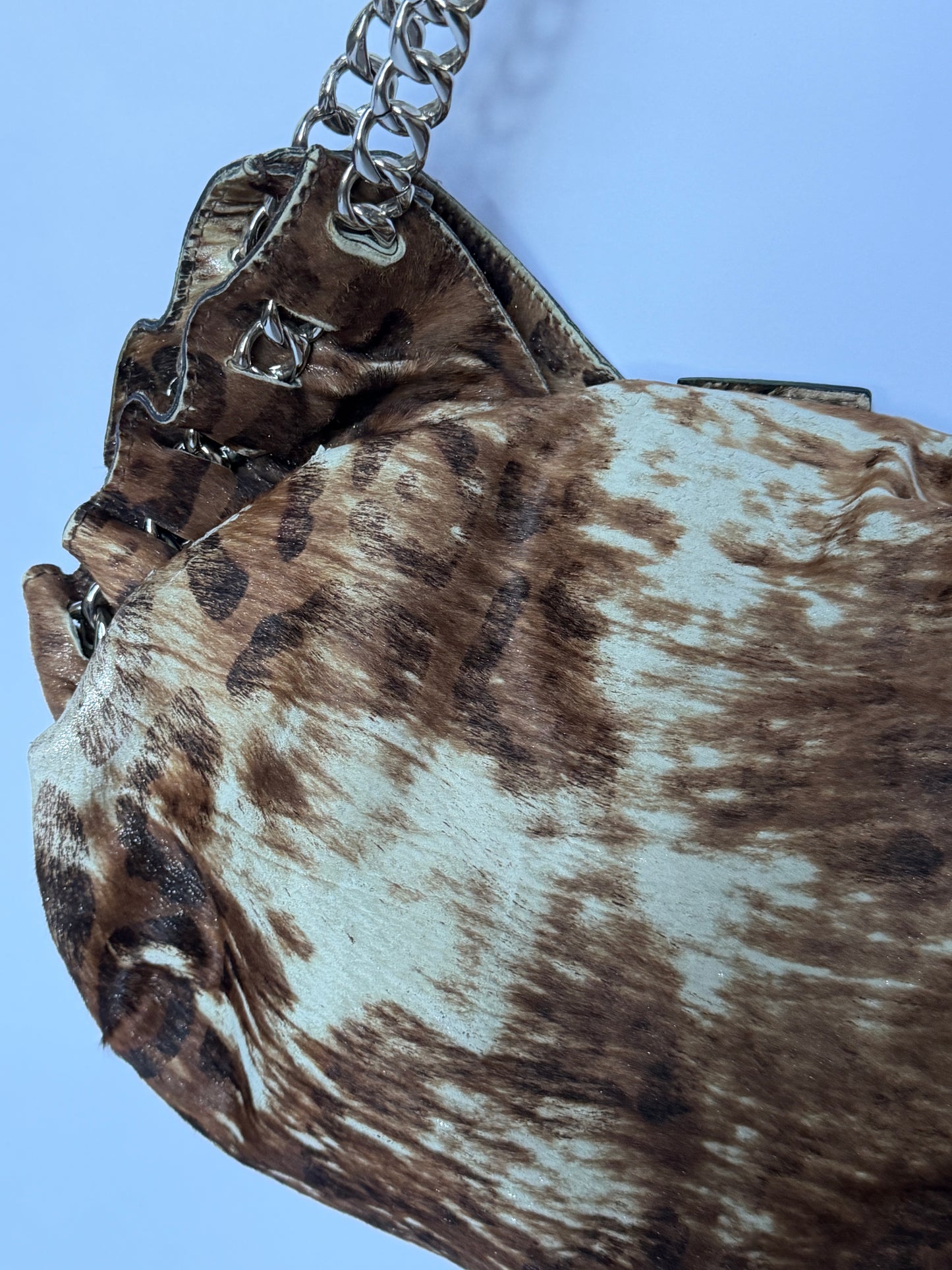 Italian Animal Print Chain Bag