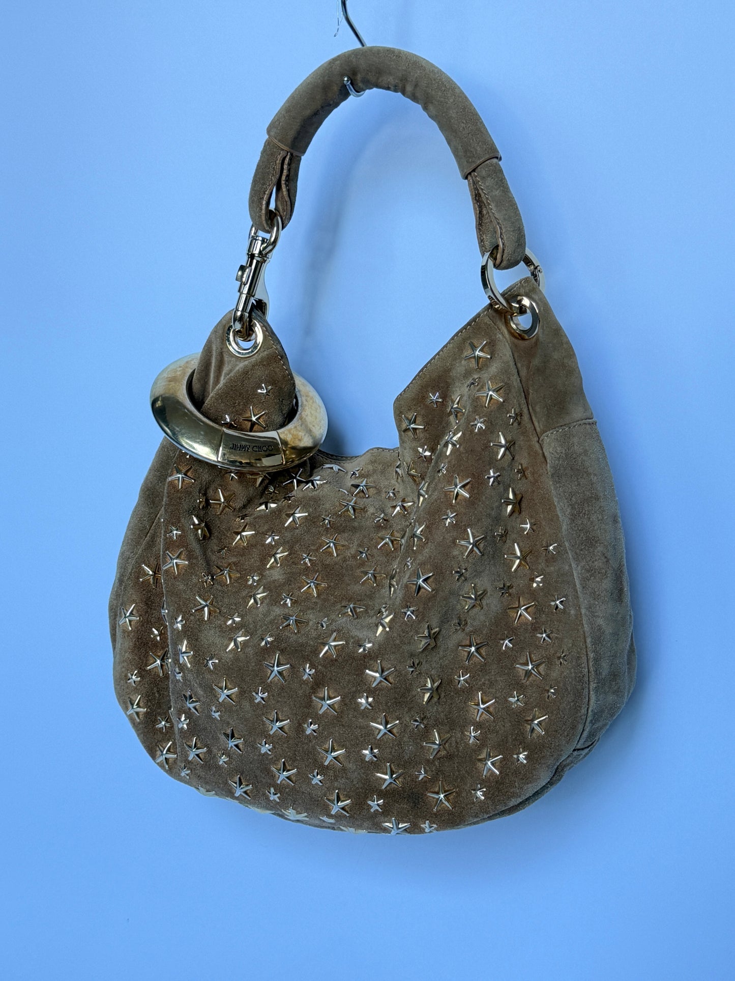 Jimmy Choo Sky Suede Bangle Hobo Bag