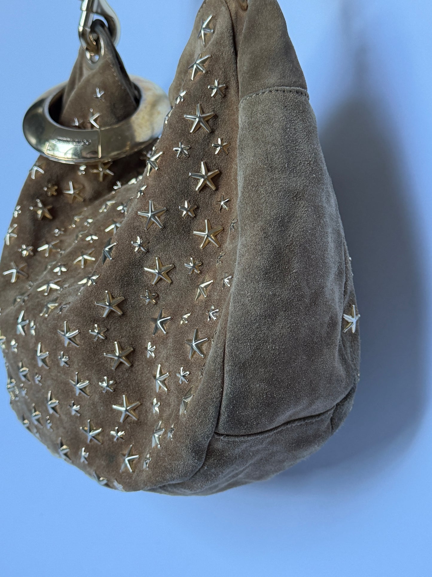 Jimmy Choo Sky Suede Bangle Hobo Bag