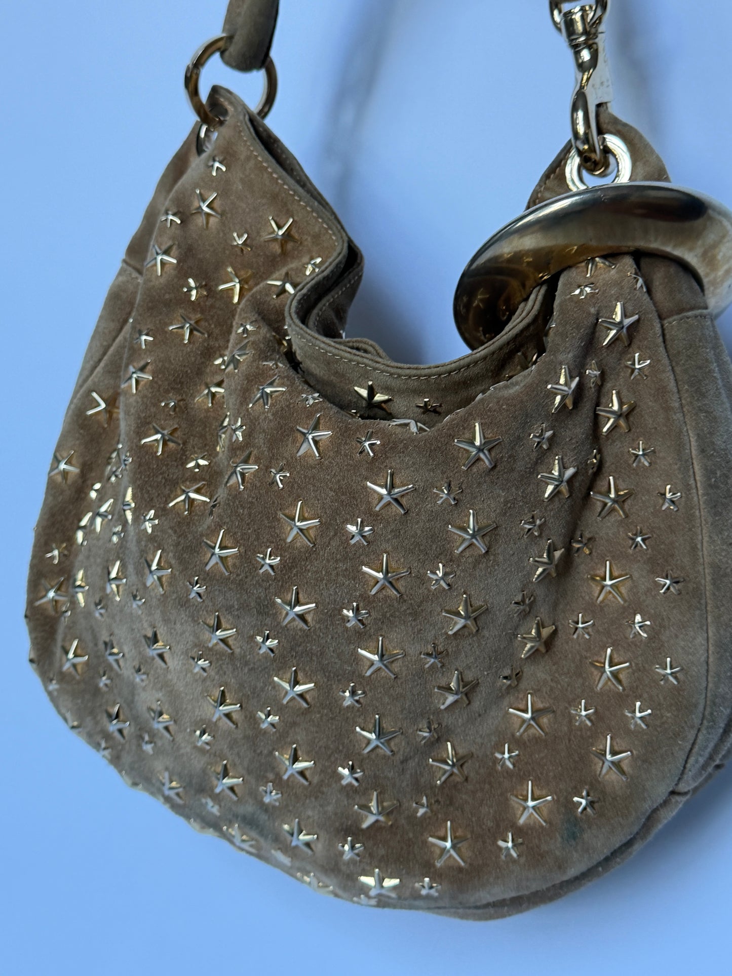Jimmy Choo Sky Suede Bangle Hobo Bag