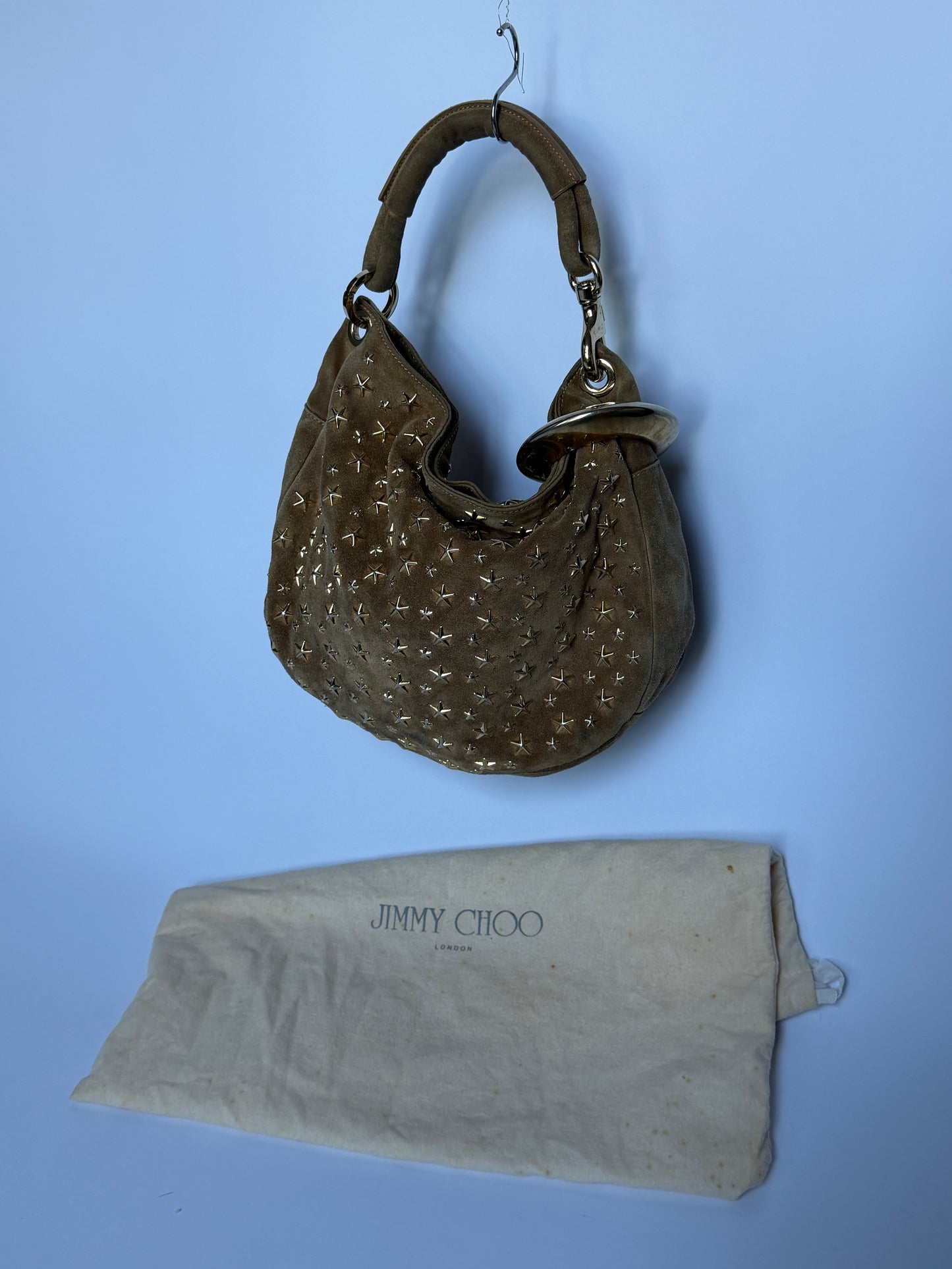 Jimmy Choo Sky Suede Bangle Hobo Bag