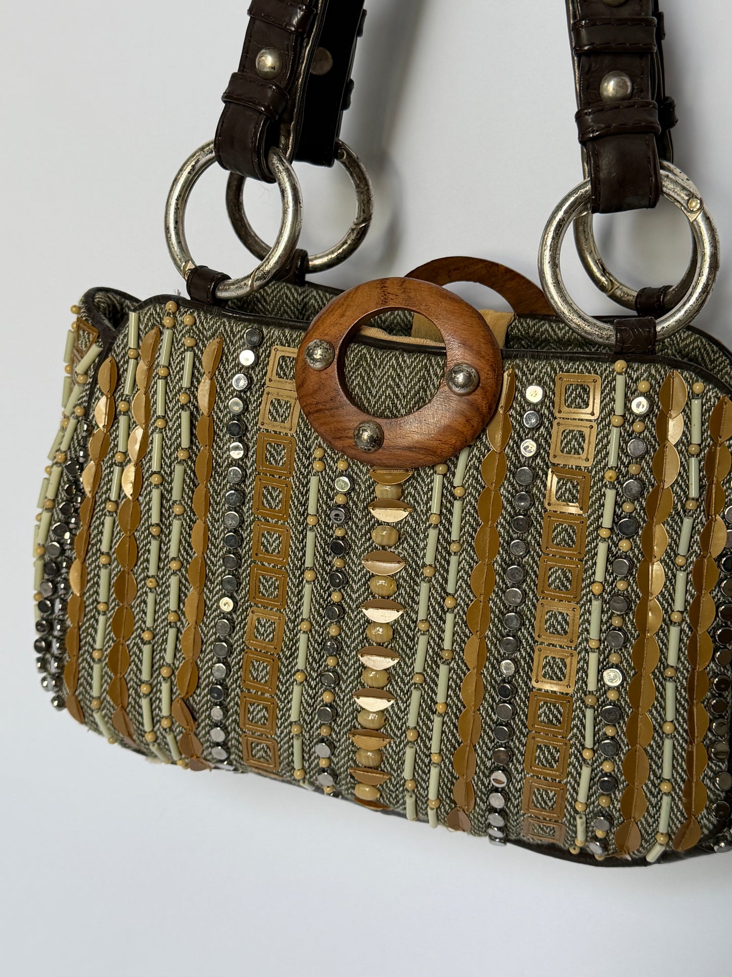 Jamin Puech Herringbone Shoulder Bag