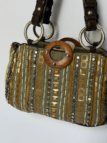 Jamin Puech Herringbone Shoulder Bag