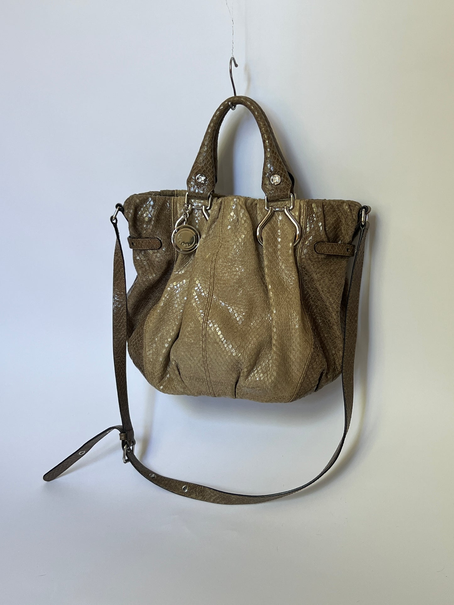 Celine Python-Embossed High Gloss Hobo Bag