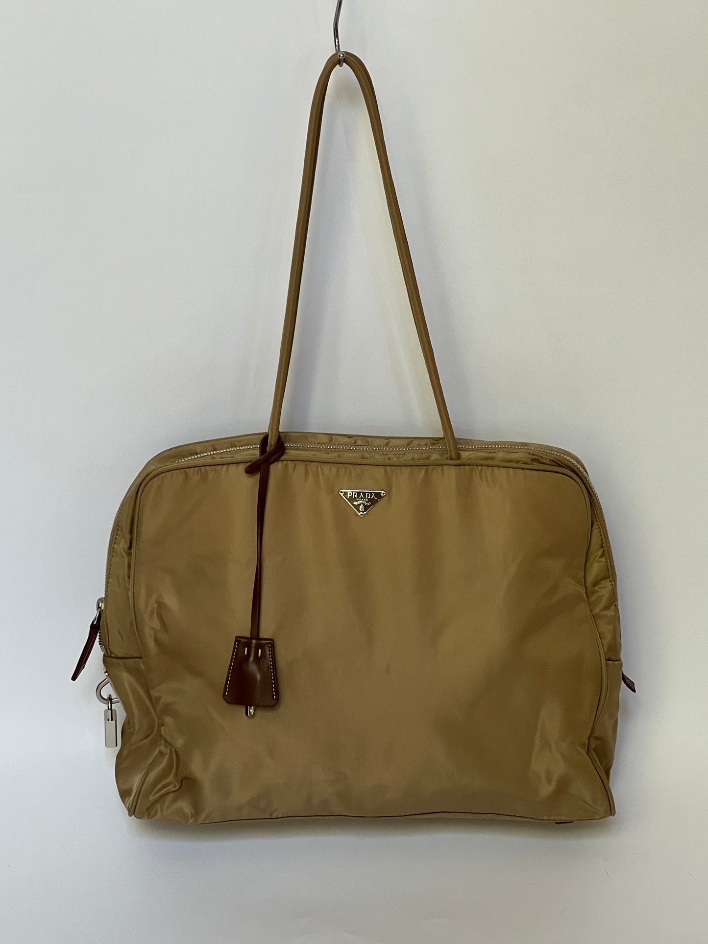 Prada Tessuto Nylon Lock & Key Shoulder Bag