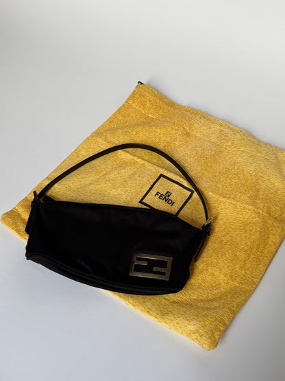 Fendi Black Nylon Mini Shoulder Bag