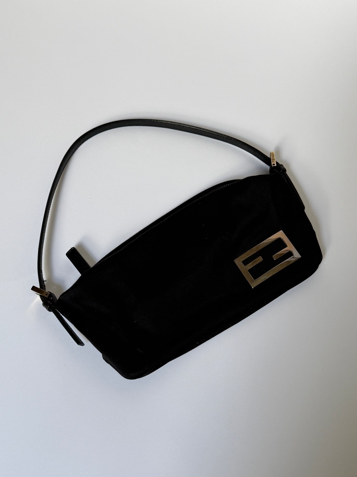 Fendi Black Nylon Mini Shoulder Bag