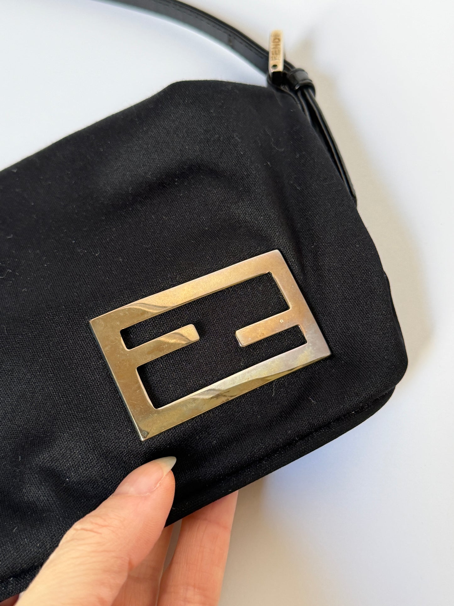 Fendi Black Nylon Mini Shoulder Bag