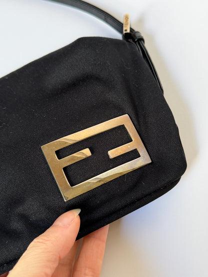 Fendi Black Nylon Mini Shoulder Bag