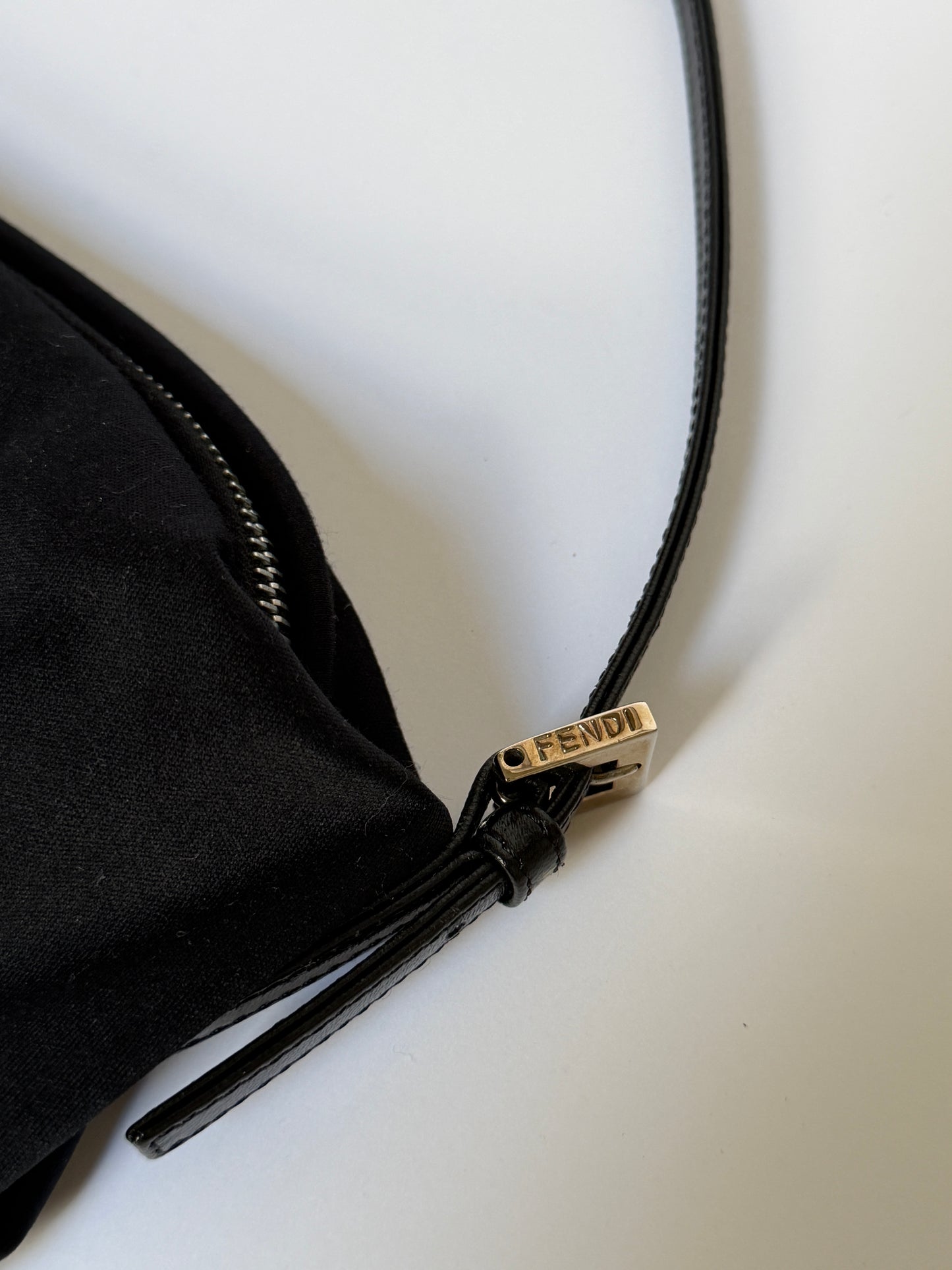 Fendi Black Nylon Mini Shoulder Bag