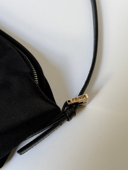 Fendi Black Nylon Mini Shoulder Bag