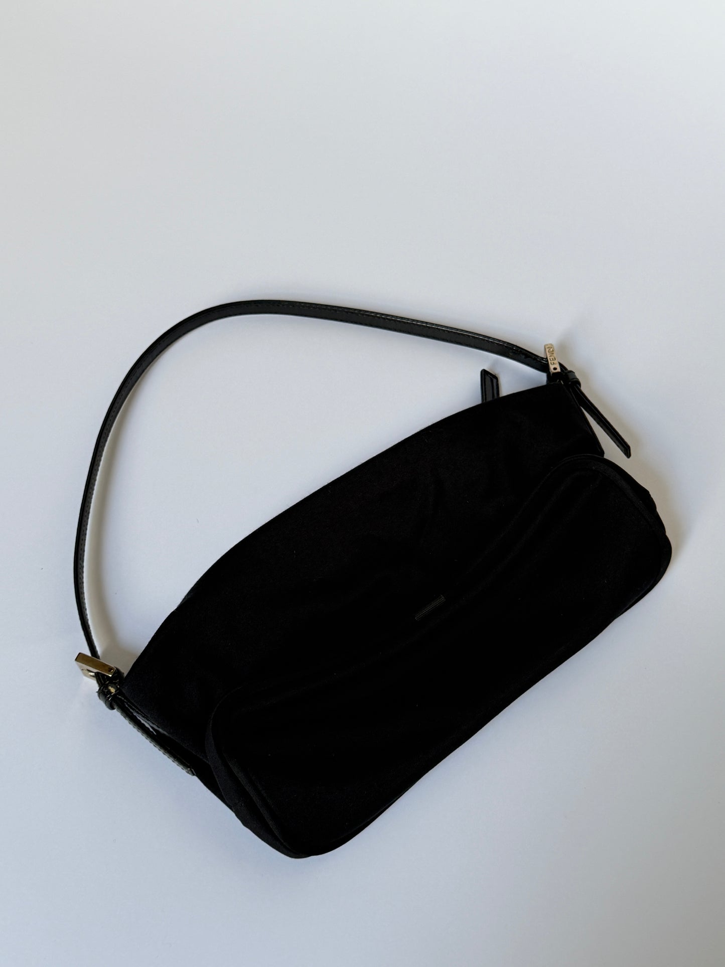 Fendi Black Nylon Mini Shoulder Bag
