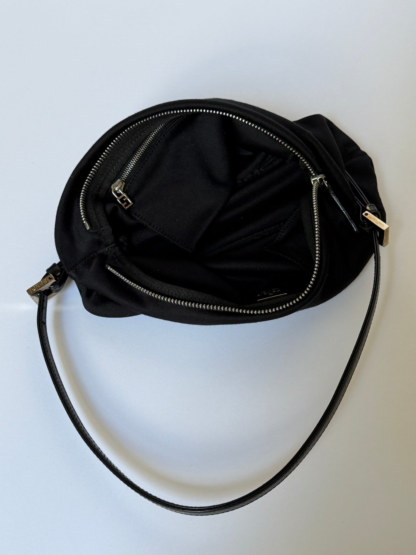 Fendi Black Nylon Mini Shoulder Bag