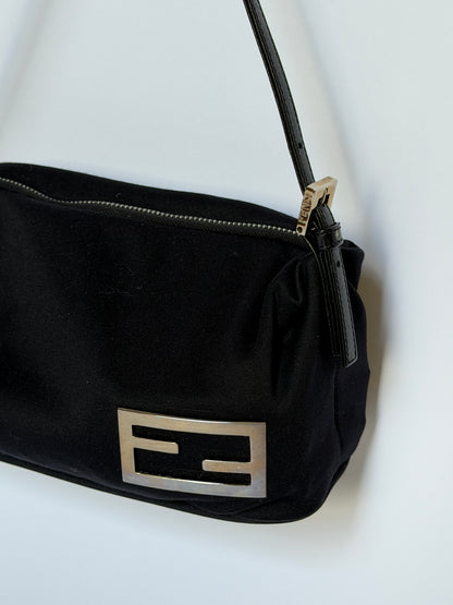 Fendi Black Nylon Mini Shoulder Bag