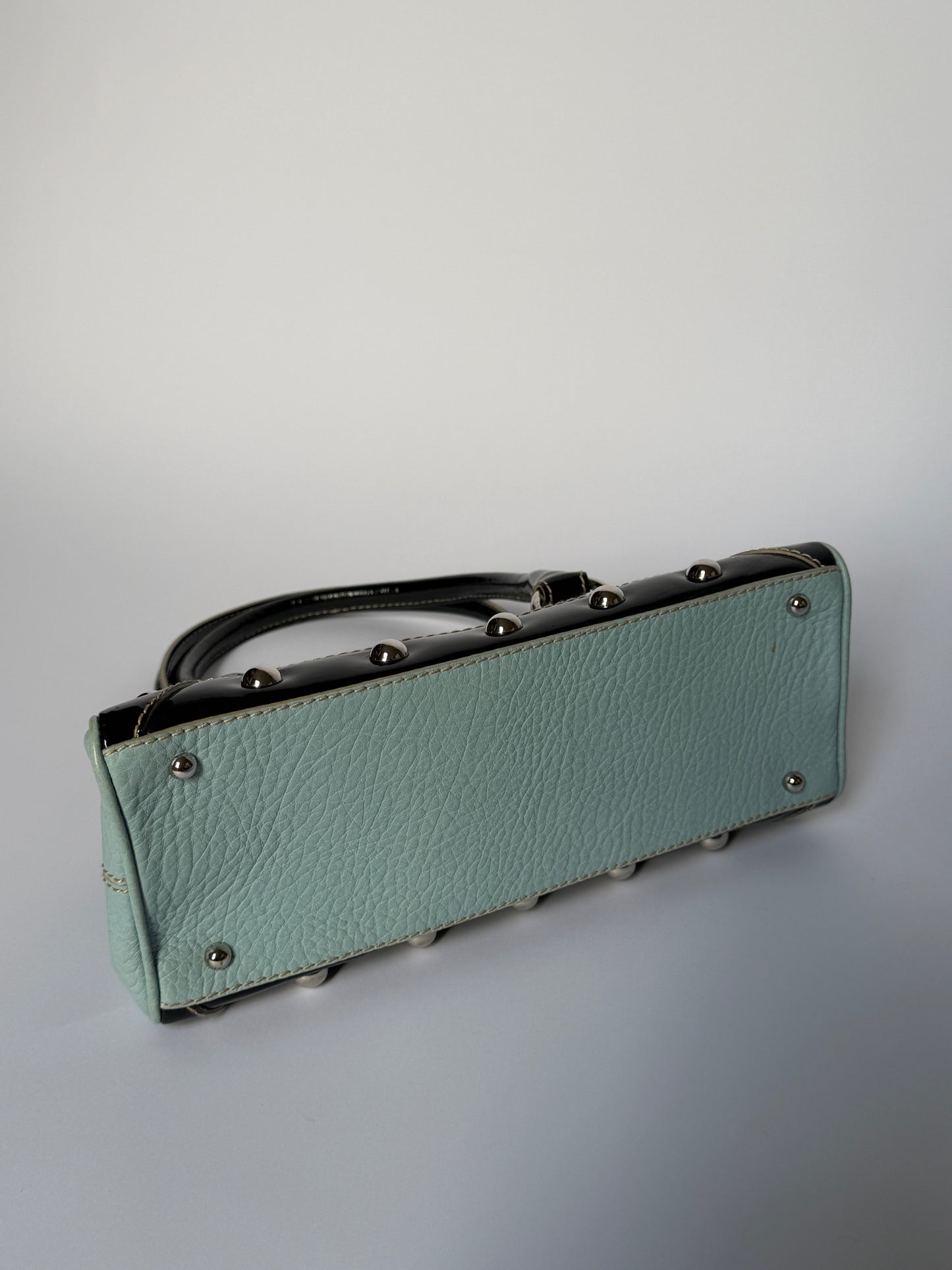 Dolce & Gabbana Baby Blue Studded Leather Bag