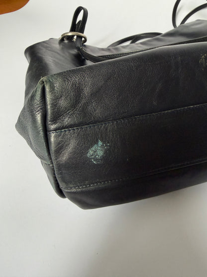 Vintage Bally Silver Ring Tote Bag