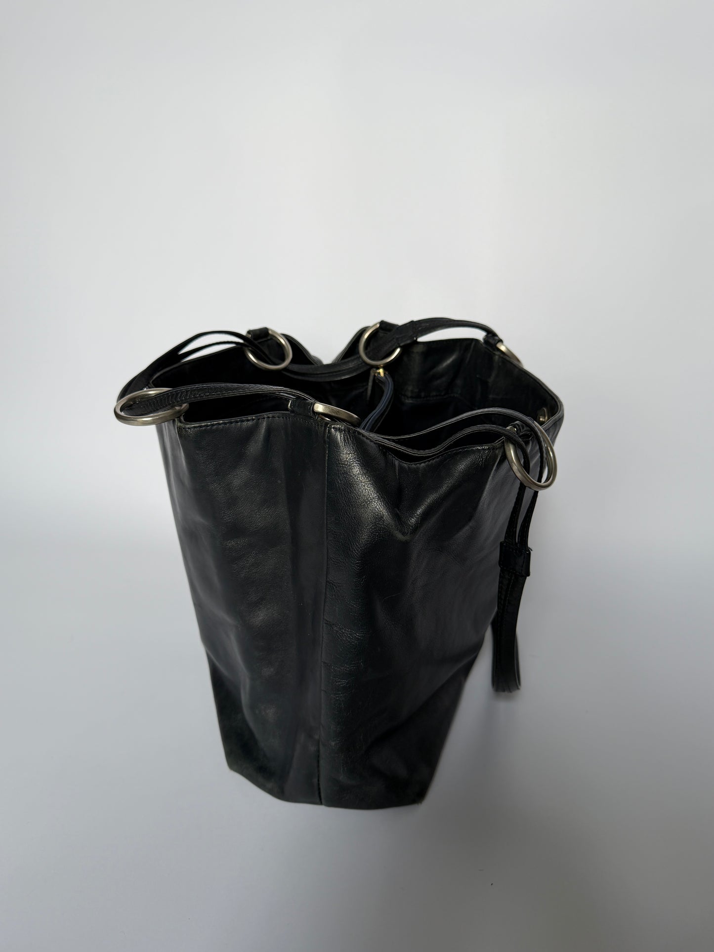 Vintage Bally Silver Ring Tote Bag