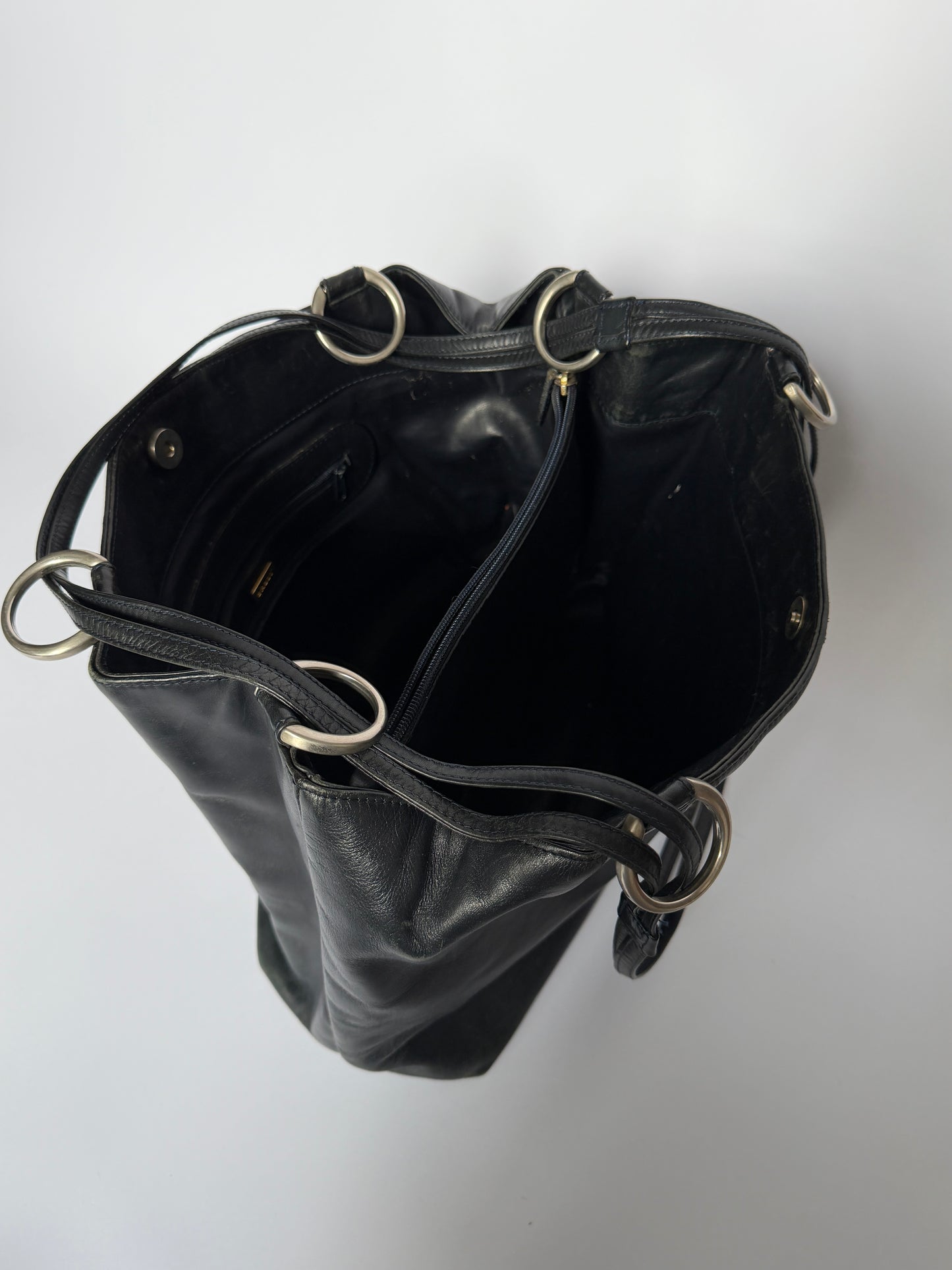 Vintage Bally Silver Ring Tote Bag