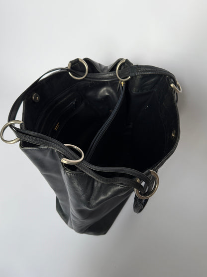 Vintage Bally Silver Ring Tote Bag
