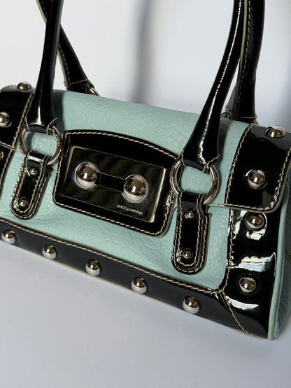 Dolce & Gabbana Baby Blue Studded Leather Bag
