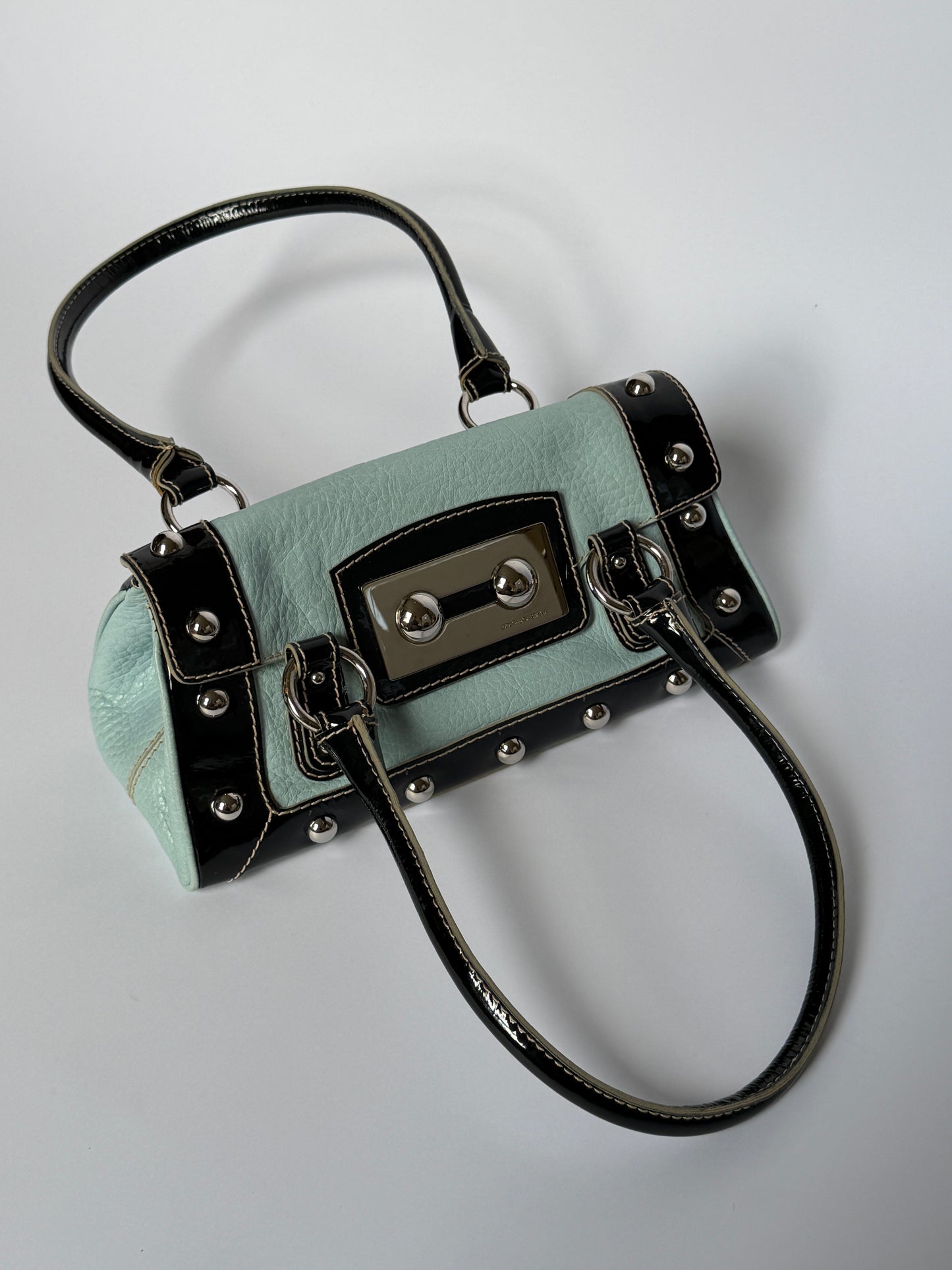 Dolce & Gabbana Baby Blue Studded Leather Bag