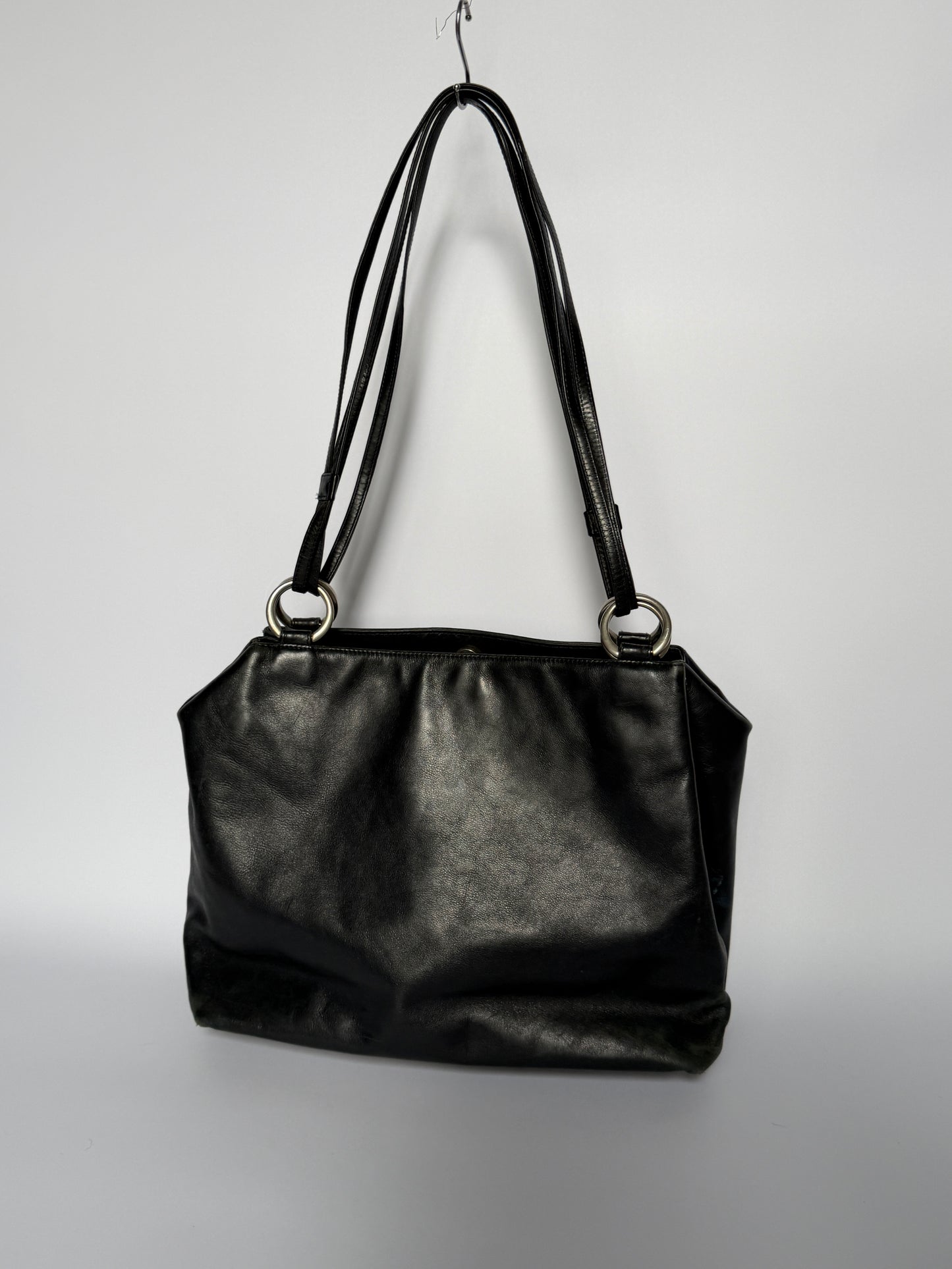 Vintage Bally Silver Ring Tote Bag