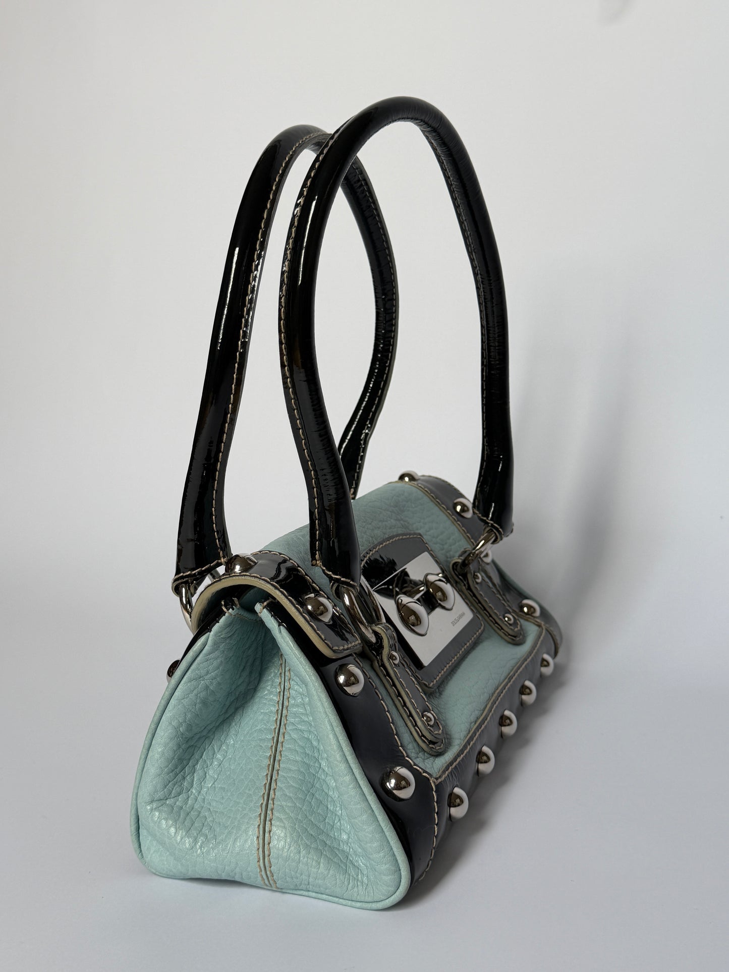 Dolce & Gabbana Baby Blue Studded Leather Bag