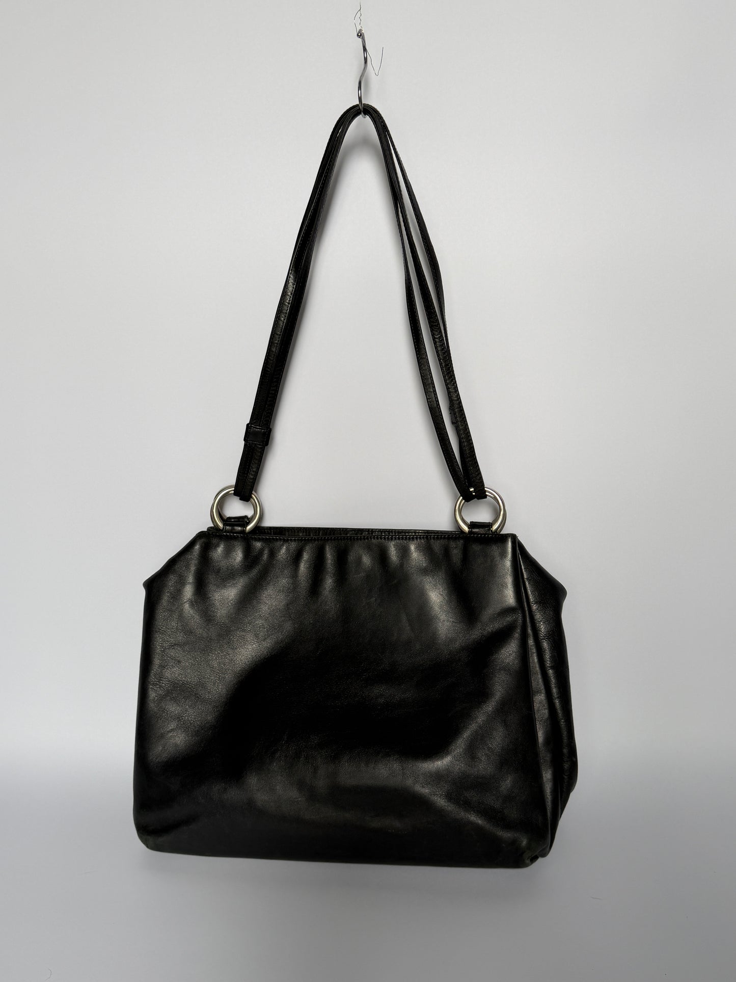 Vintage Bally Silver Ring Tote Bag