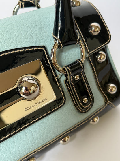 Dolce & Gabbana Baby Blue Studded Leather Bag