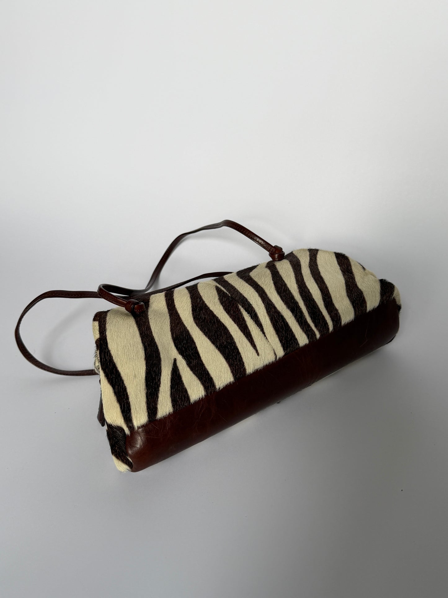 Pony Hair Zebra Print Shoulder Bag
