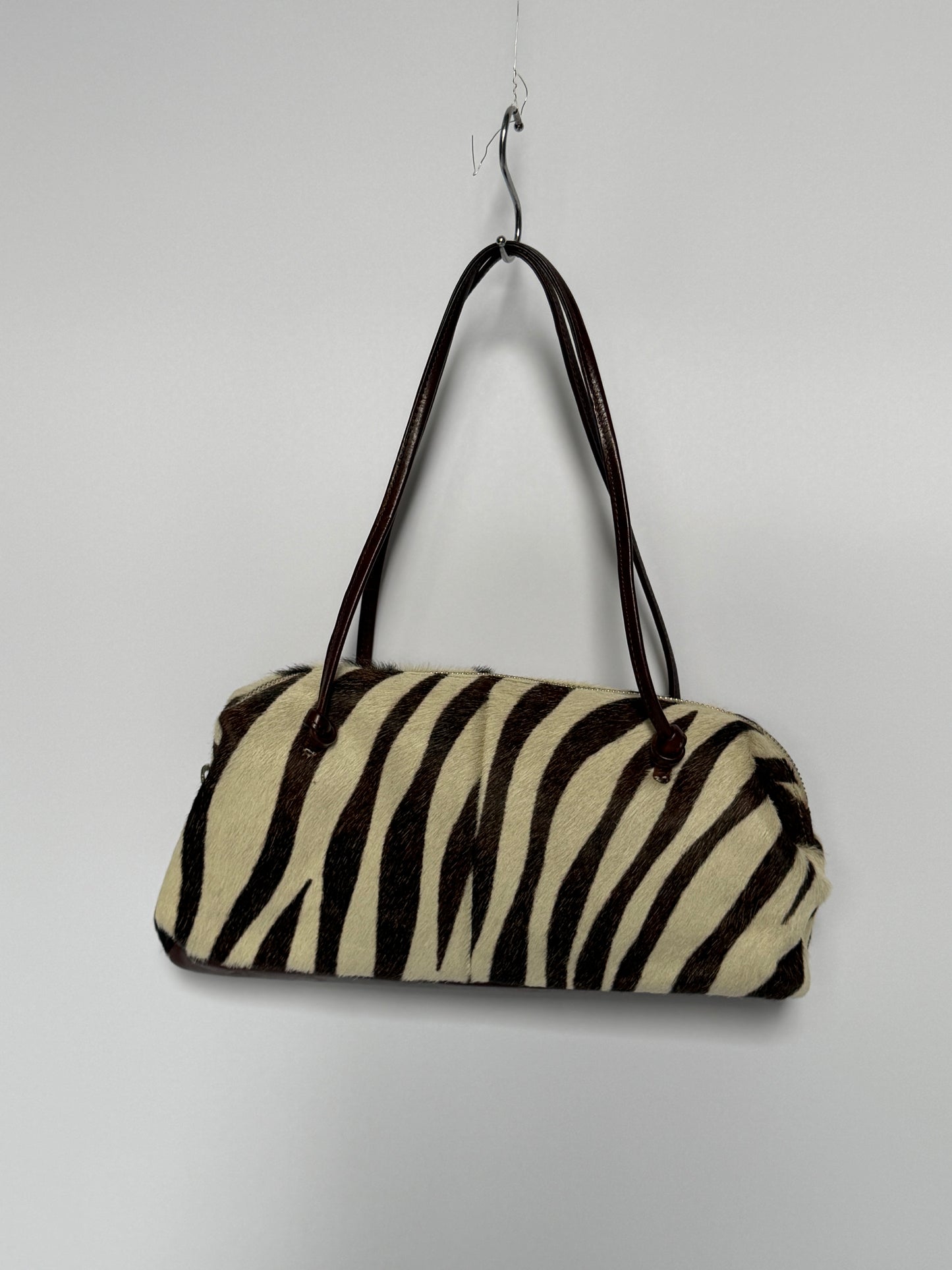 Pony Hair Zebra Print Shoulder Bag