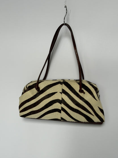 Pony Hair Zebra Print Shoulder Bag