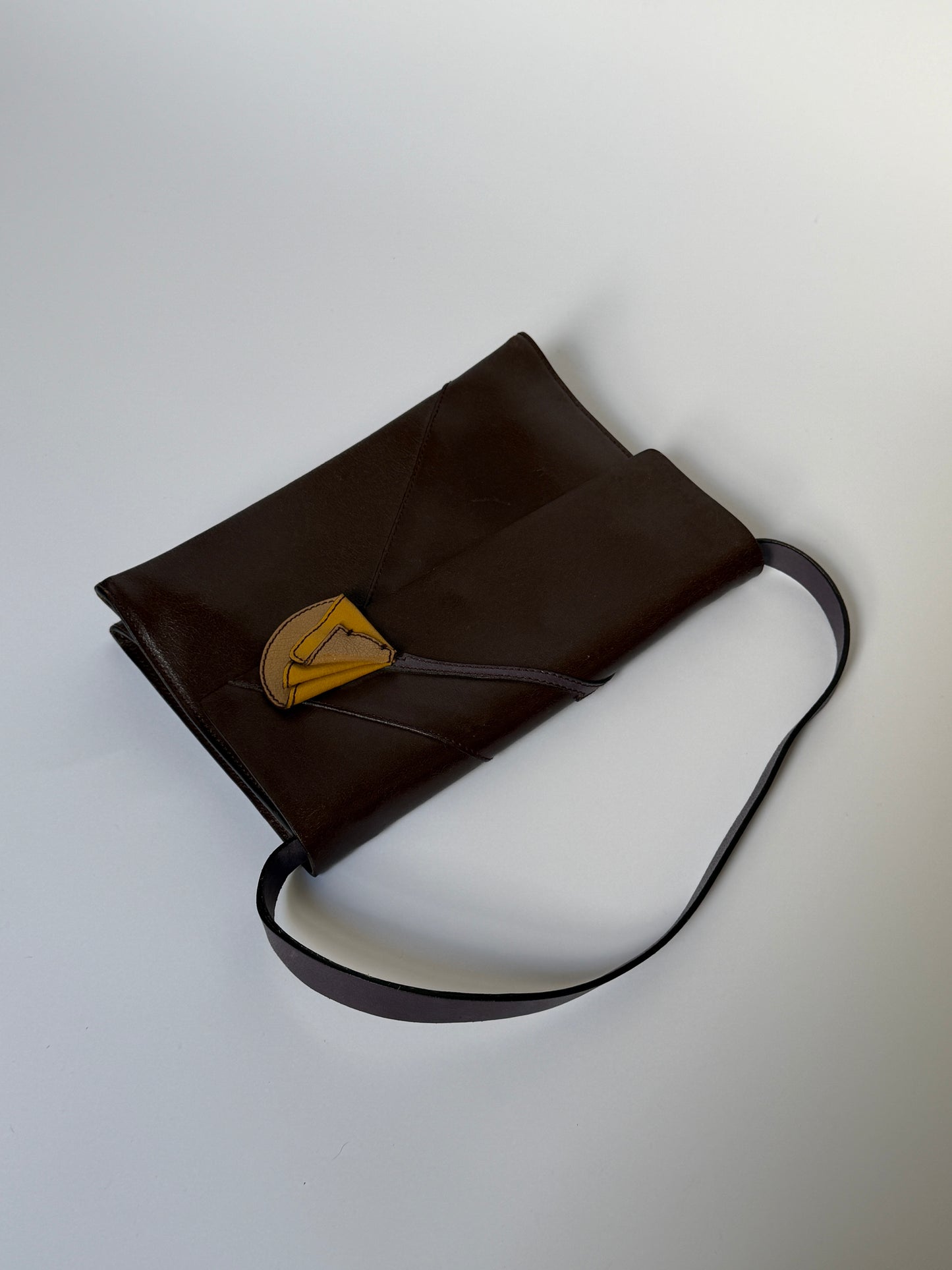 1990s Miu Miu Flower Leather Shoulder Bag/Clutch
