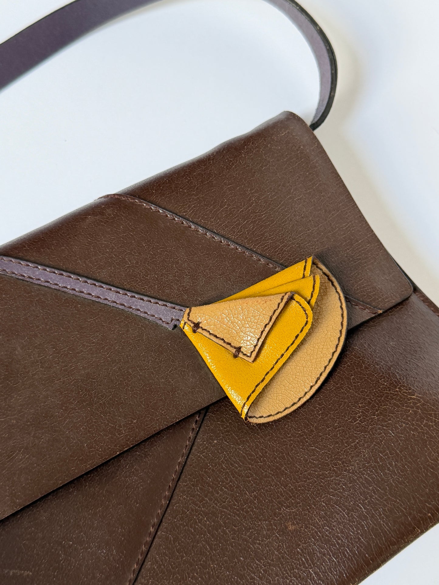 1990s Miu Miu Flower Leather Shoulder Bag/Clutch